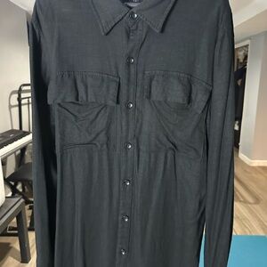 Men's Esntls Casual Button Down Over Shirt